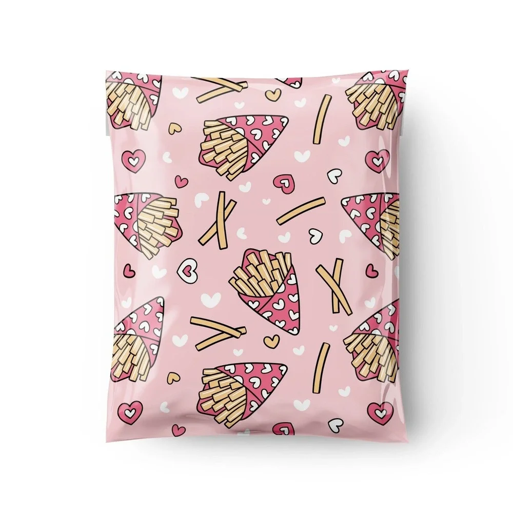 Valentine's Poly Mailers 10x13 Inch 100 Pack Shipping Supplies Fries Before Guys